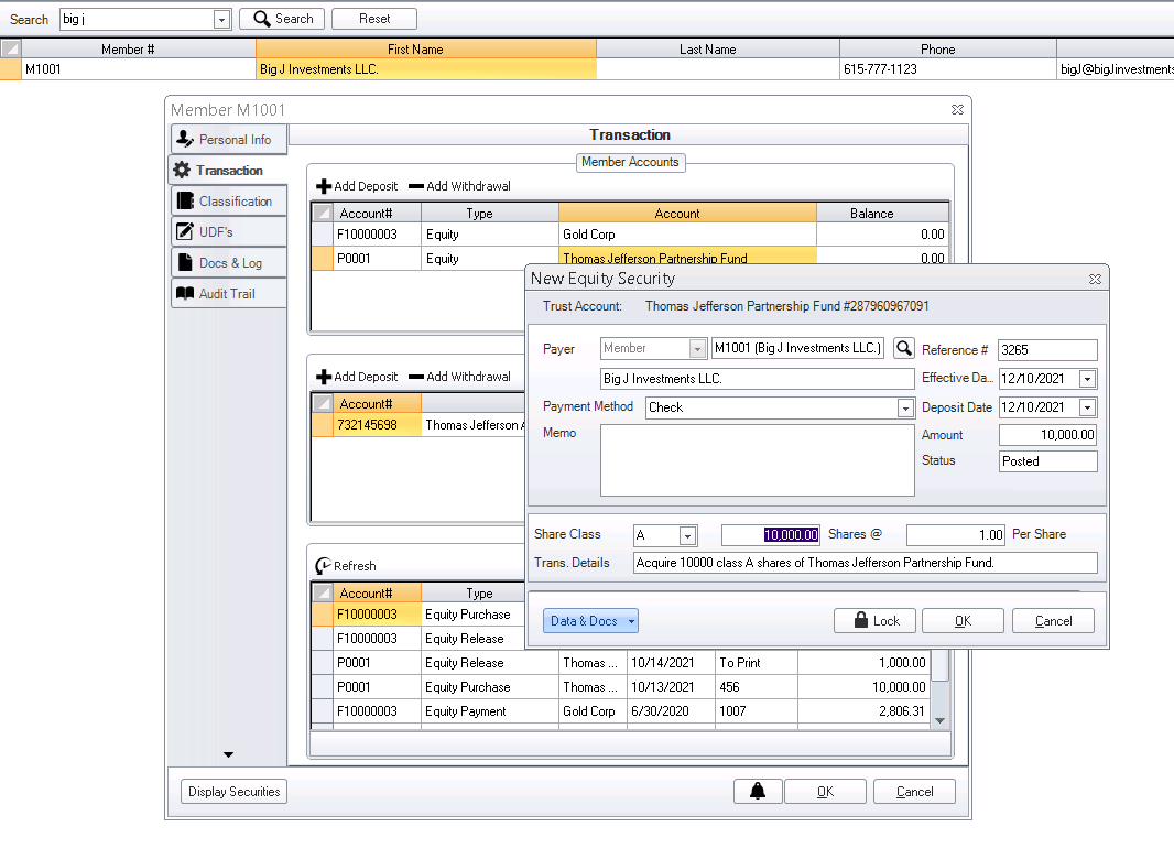 screenshot of LLC Fund Manager